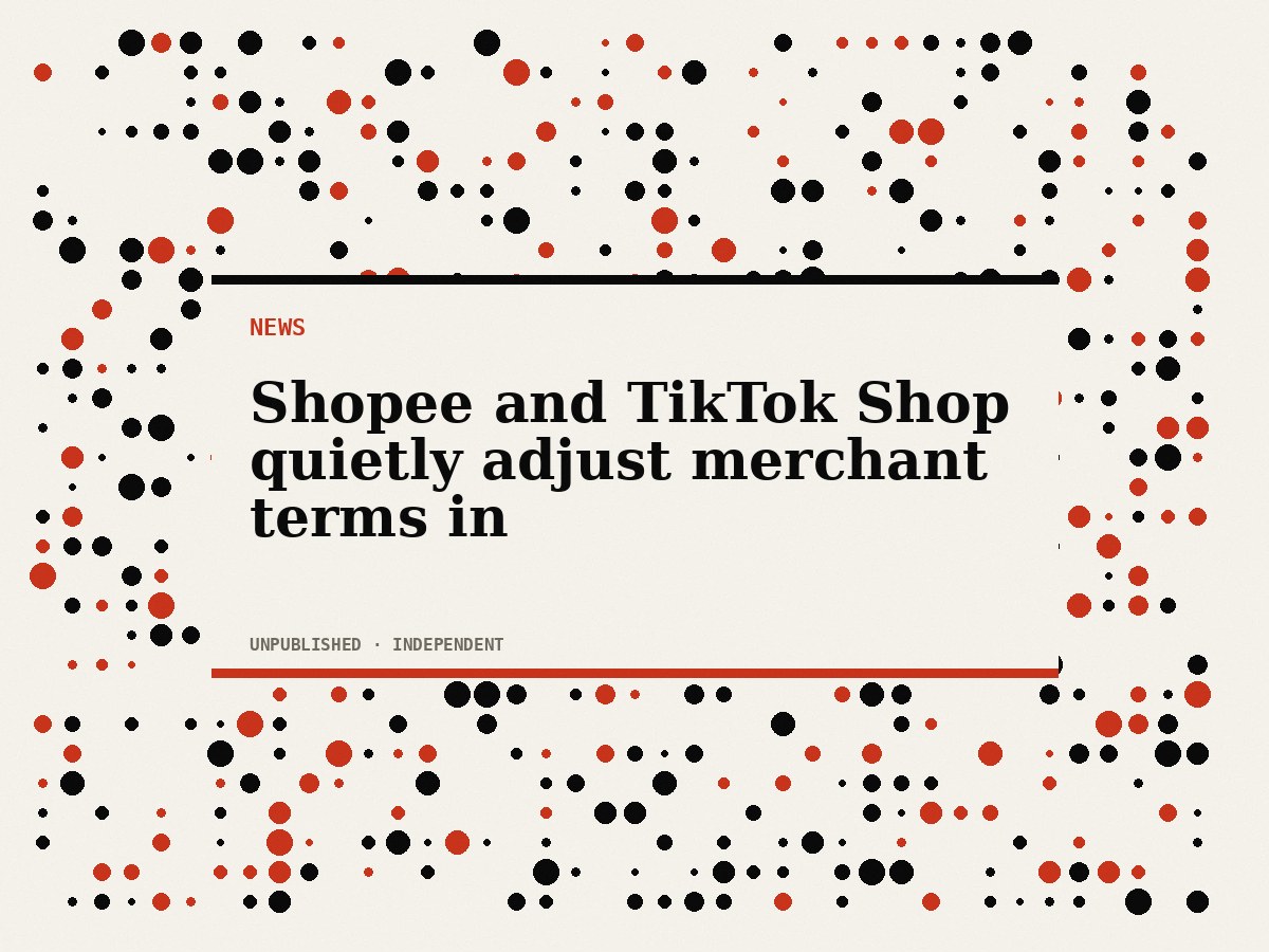 Shopee and TikTok Shop quietly adjust merchant terms in Malaysia. The fine print is not so fine.